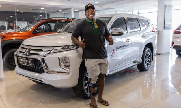 Sporting icon Bongi Mbonambi hooks up with the legendary Mitsubishi Pajero Sport