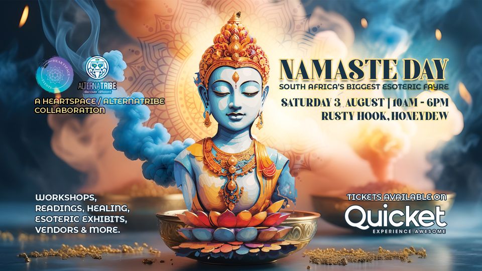 Step into the mystical realm of Namaste Day 2024 on 3 August at Rusty Hook in Honeydew